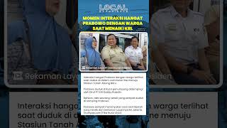 Momen Interaksi Hangat Presiden Prabowo dengan Warga saat Menaiki Commuter Line di Jakarta