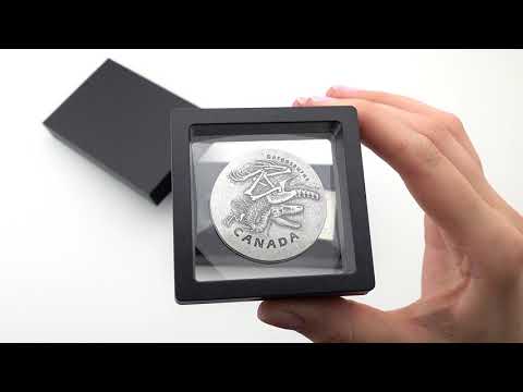 Unboxing with 1 oz. Pure Silver Coin - Ancient Canada: Gorgosaurus