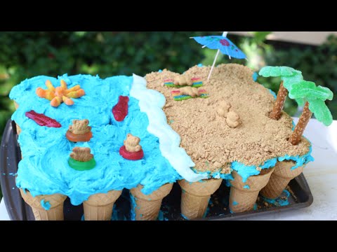 How To Make A Pull Apart Cake! Beach Theme!