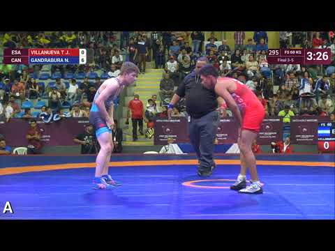BRONZE FS - 60 kg: J. VILLANUEVA T (ESA) v. N. GANDRABURA (CAN)