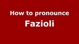 How to pronounce Fazioli