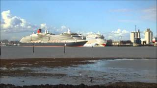 Queen Victoria, Black Watch, Queen Mary 2 and AIDAstella
