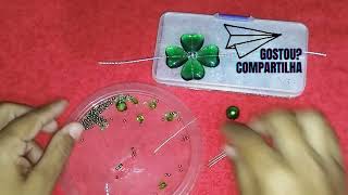 Chaveiro Trevo 🍀#diy #accessorie #artesanato #bijouterie #tutorial #bijuterias #handmade #moda #art