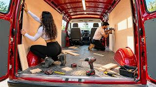 Couple Transforms 23yr Old Van Into INCREDIBLE Modern Camper | Start to Finish by @Mar.lavender
