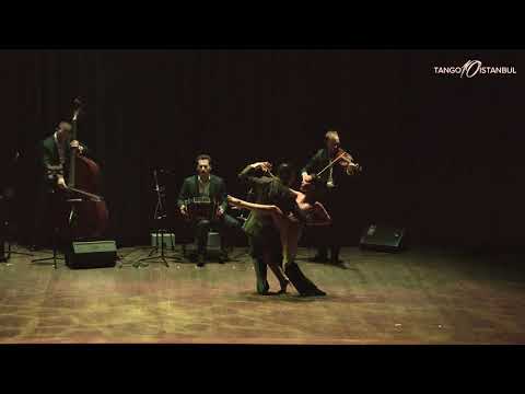  Laila Rezk  and  Leandro Oliver  are  dancing  to  a  tango  by  Solo Tango Orquesta  at  TanGO TO Istanbul  in  2018