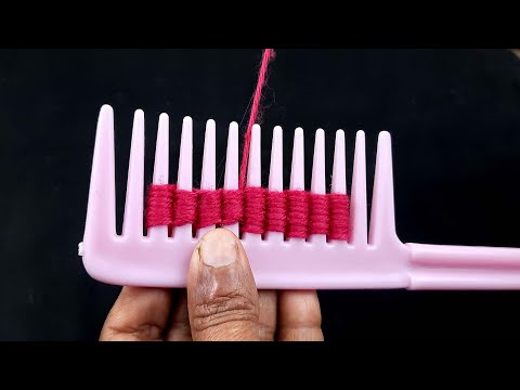 Amazing Woolen Flower Craft Ideas with Hair Comb