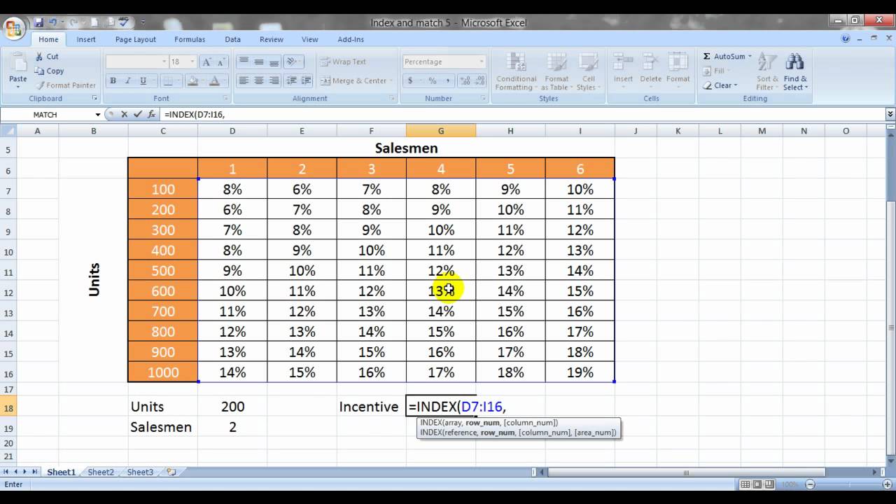 Index And Match 5 - 2 Way Lookup (Hindi)