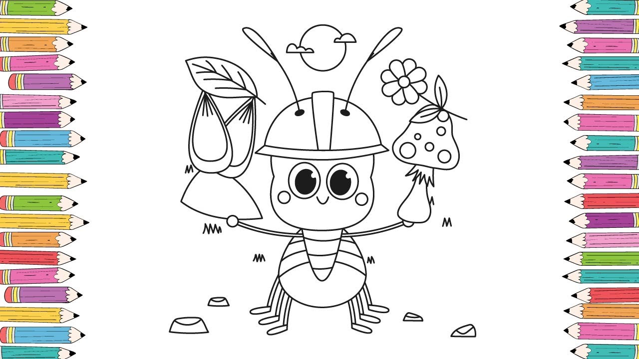 Awesome Ant Animal Coloring Pages for Kids - Fun Coloring Video