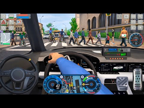 City Taxi Driver Simulator 3D: Traffic lights taxi driving pick up passenger - android gameplay