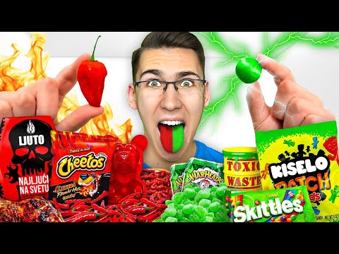 LJUTA vs KISELA HRANA IZAZOV!!