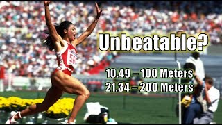 FLO-JO&#39;S UNBEATABLE WORLD RECORDS! || MAKING A WORLD RECORD - 100 AND 200 METERS