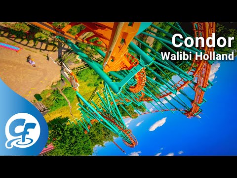 Condor front seat on-ride 5K POV @60fps Walibi Holland