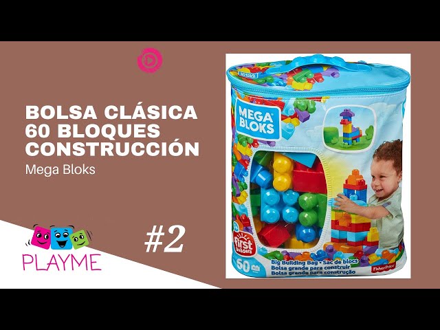 Vídeo relacionado con MEGA BLOKS Juego de construcción Big Building Bag con 60 bloques de construcción grandes y coloridos y 1 bolsa de almacenamiento, para niños de 1 año en adelante, modelo surtido, DCH54