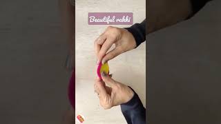 Beautiful Rakhi • Rubber band rakhi • Handmade Rakhi #N21Art #rakhi  #shorts #youtubeshorts