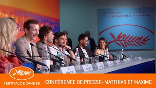 MATTHIAS ET MAXIME  Confrence de presse  Cannes 2  VF