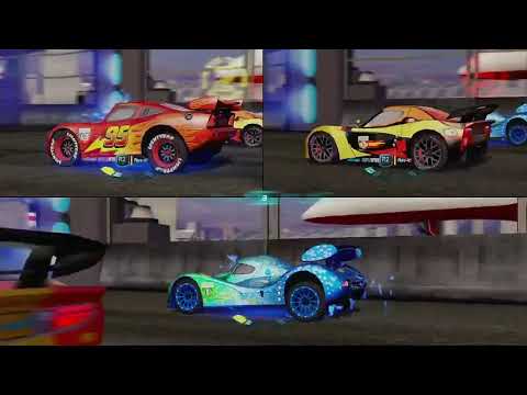Cars 2 video game Lightning McQueen vs Miguel Camino vs Carla Veloso in Runway Tour Race Request