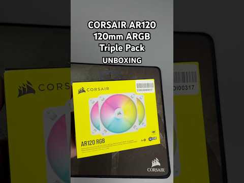 Corsair AR120 ARGB 120mm PWM Fans Triple Pack #shorts #unboxing #pcfan #pc #corsair #icue #casefan