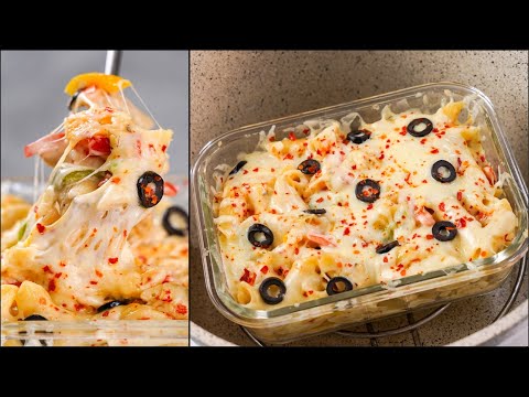 BAKED PASTA WITHOUT OVEN | CHEESY BAKED VEGETABLE PASTA | BAKED PASTA WITH WHITE SAUCE | N'Oven