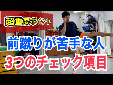 【超重要テクニック】前蹴りが苦手な人に見られる3つのチェック項目!! ~1つでも当てはまるなら要改善~