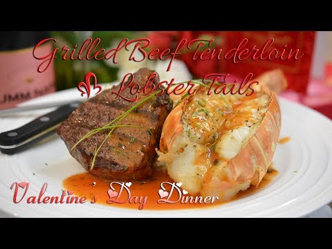 Grilled Beef Tenderloin and Lobster Tails |...