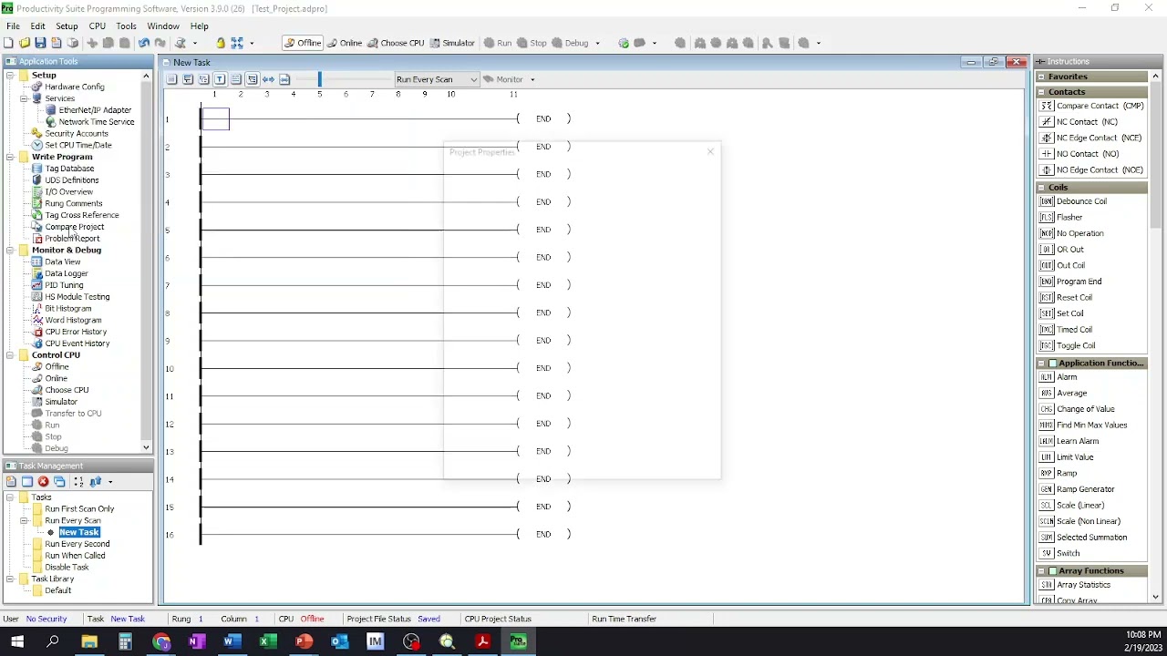 Productivity Suite Programming Software Saving your Project
