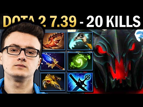 Shadow Fiend Gameplay Miracle with 20 Kills and Aghanims - Dota 7.39