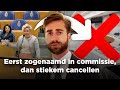 Een typische karteltruc: gewoon even het debat cancelen