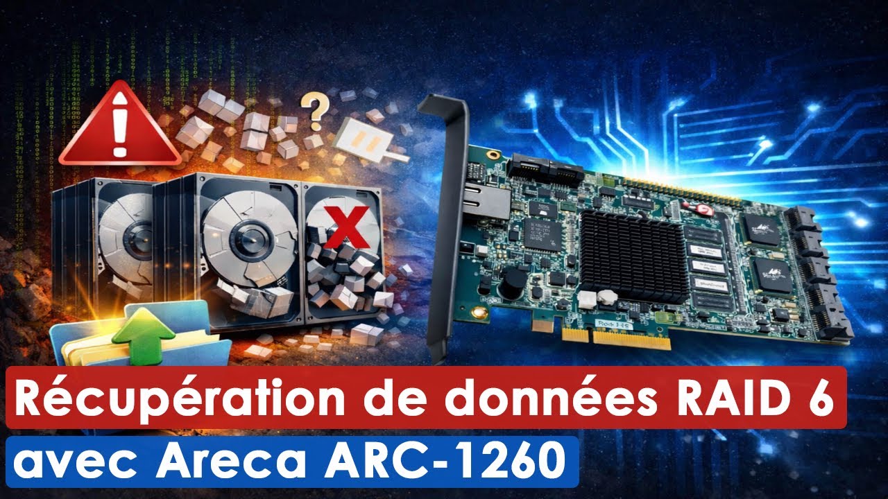 Comment récupérer des données à partir d’un RAID 6 créé à l’aide du contrôleur Areca ARC-1260