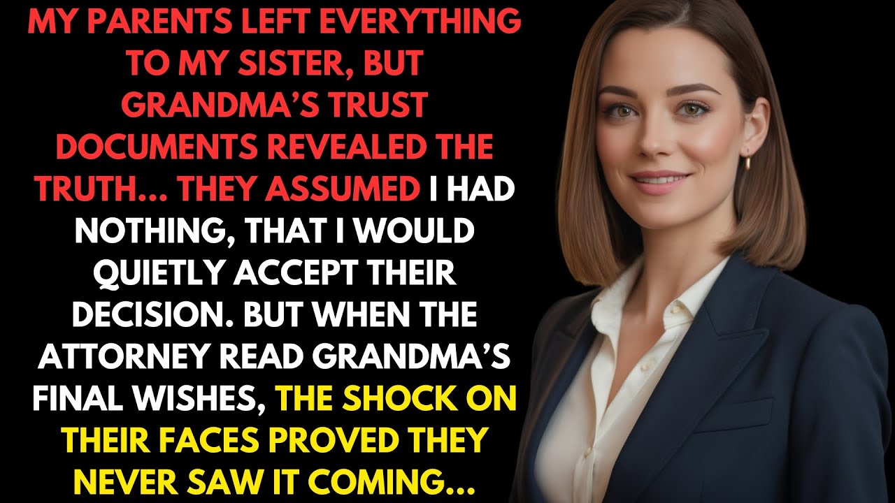 My Parents Left Everything to My Sister, but Grandma’s Trust Documents Revealed the Truth...