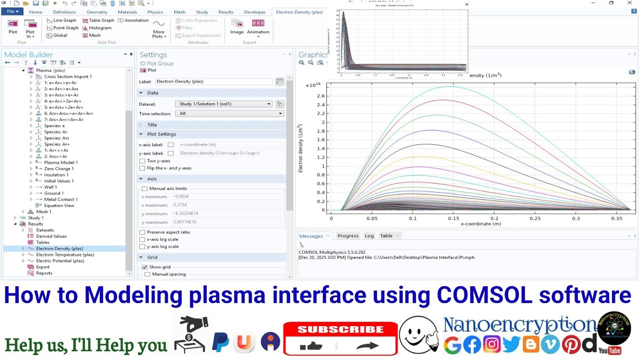 How to Modeling plasma interface using COMSOL software 