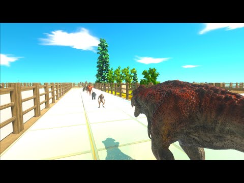 T-REX DEATH RUN - Animal Revolt Battle Simulator ARBS