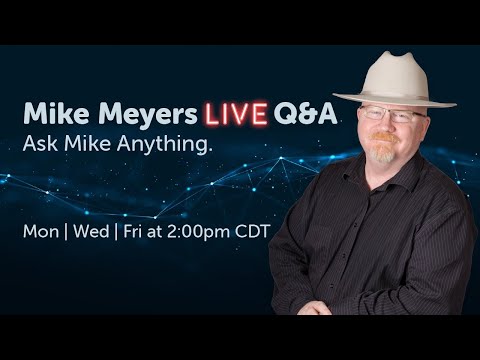 Stackable certificates - Mike Meyers Live Q&A AMA (06/05/2020)
