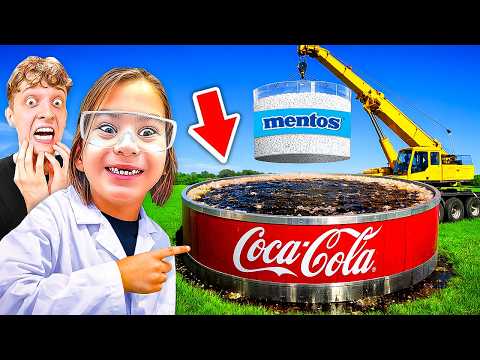 KLEINER JUNGE macht GRÖßTE COLA vs MENTOS EXPLOSION der WELT! 😱💥