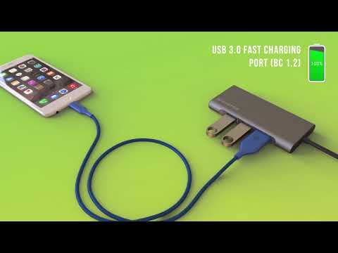 Ca-Cu3hvg Usb-c To Usb 3.0 Hub Gigabit Ethernet, Hdmi 4k  Vga Adapter With Pd Charging (100w)