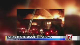 Community saddened after former school destroyed by fire in Harnett County