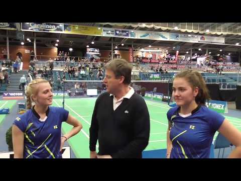 HALBFINALE ERREICHT - Die strahlenden Siegerinnen im Damendoppel!