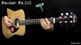 Video thumbnail for Fender FA-115 acoustic guitar :: Demo, Soundcheck by Darek Wawrzyniak (Darius Wave)
