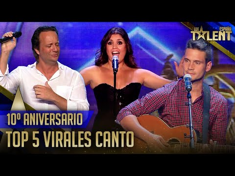 TOP 5 de las actuaciones de CANTANTES más vistas | Décimo aniversario | Got Talent España
