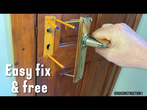 How to fix a Loose Door Handle ( stripped screw holes )