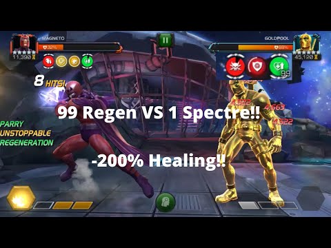 99 Stacks Of Regen VS Spectre | Insane Reverse Heal! | Marvel Contest Of Champions