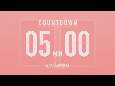 5 Minute Countdown Flip Timer 🎵 With Classical Music 🎹 Eine Kleine Nachtmusik - Mozart