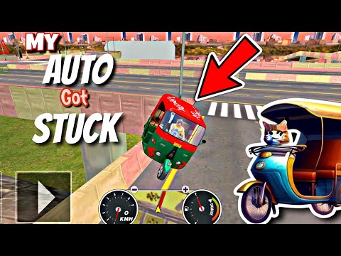 My Auto 🛺 Got Stuck || Playing Tuk Tuk Rikshaw First Time || #tuktuk #video #gameplay #strappygamer