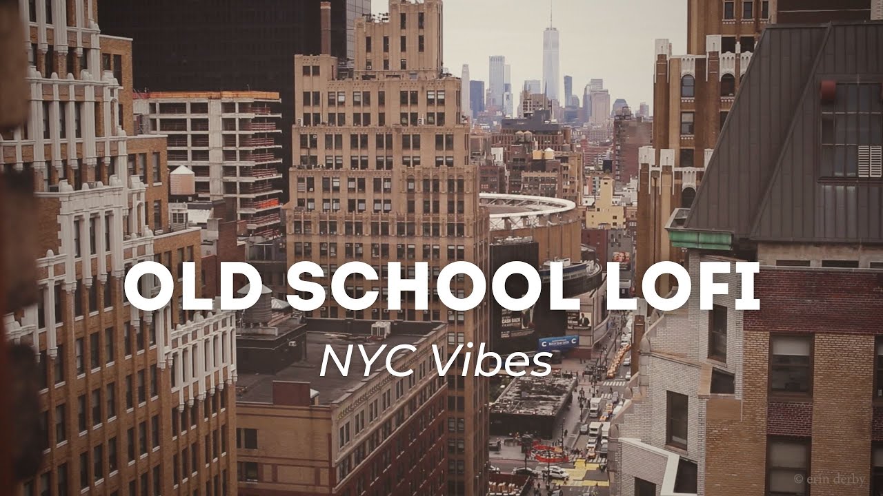 NYC & Lofi Playist - CHILL OLD SCHOOL VIBES - View of Madison Square Garden and the NY skyline.