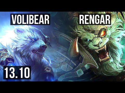 VOLIBEAR vs RENGAR (TOP) | 8/1/11, 1.6M mastery, Dominating | KR Master | 13.10