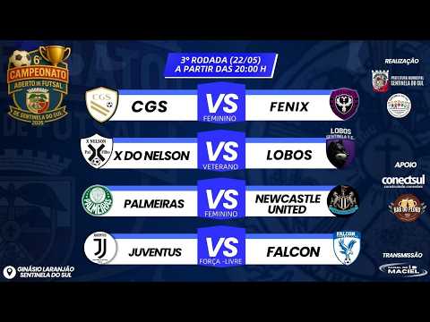 3° RODADA | CAMPEONATO ABERTO DE FUTSAL | SENTINELA DO SUL