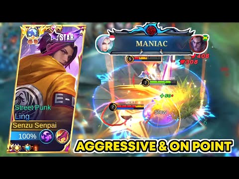 MANIAC!! LING AGGRESSIVE & ON POINT RETRIBUTION VS FREDRINN - Mobile Legends