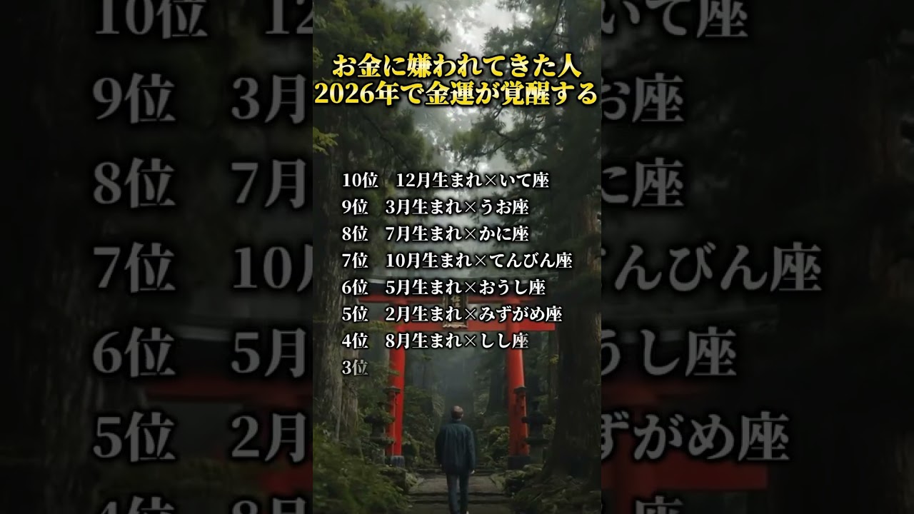 2026年 お金の神様に愛される人※ ■フォローで金運が爆上がり