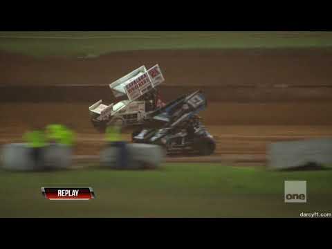 2014 Sprint Cars @ Brisbane - Brazier and McFadden Big Crash