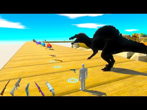 FPS AVATAR & DARK SPINOSAURUS RESCUE MISSION DEATH RUN - Animal Revolt Battle Simulator