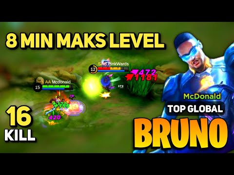 Monster Bruno Fast Farm Rotation [ Bruno Best Build Top Global ] By Macdonald - Mobile Legends